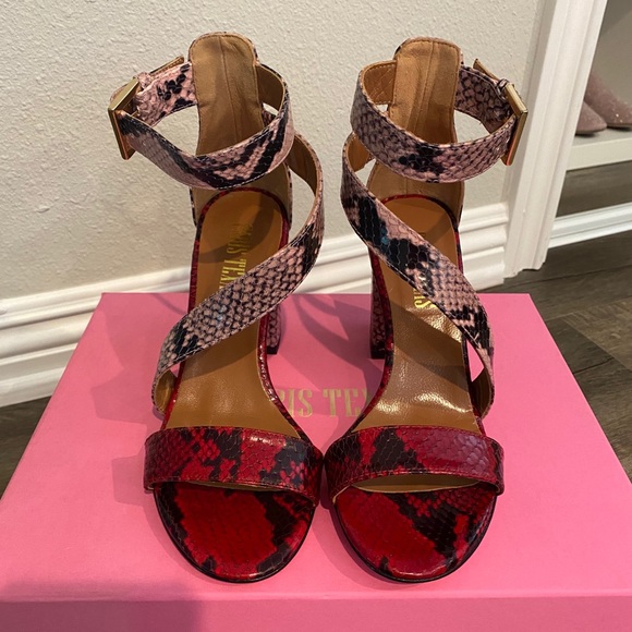 Paris Texas Pitone Rosso sandal NWT - Picture 2 of 8